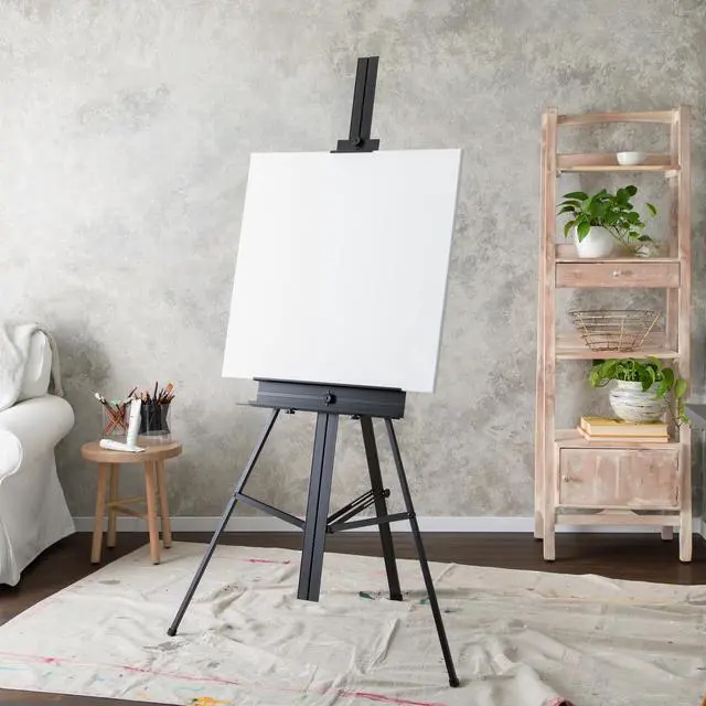Main image of 74" Black Aluminum Gigante Studio Easel - Display Painting, Photos, Signs, and Art - 1 Pack