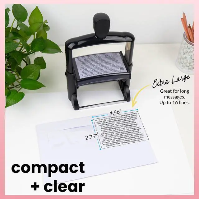 Alt view image 6 of 6 - Custom Stamp, Custom Address Stamp - Text Only, Image Only or Text with Image (The Largest Heavy Duty Stamp)