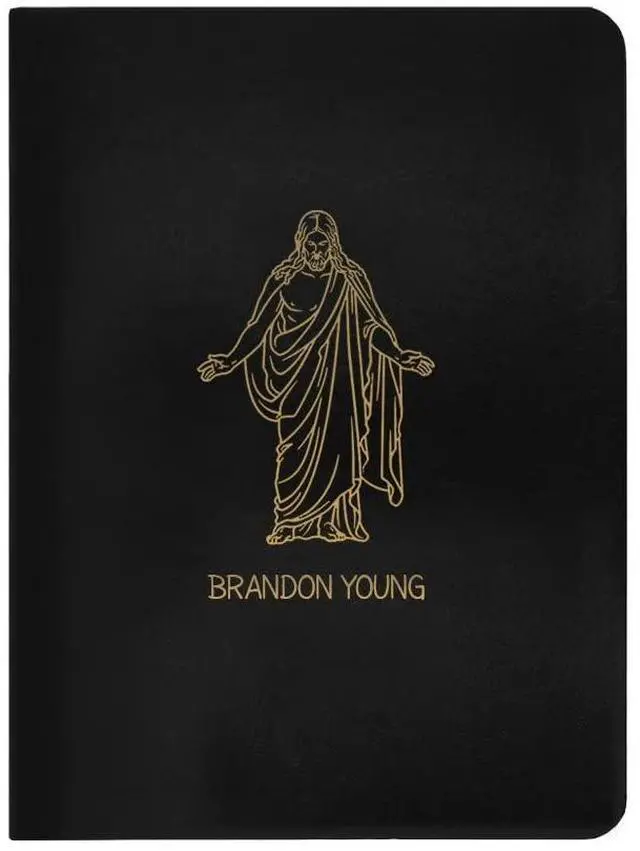 Alt view image 3 of 6 - LDS Scriptures Personalized Baptism Quad Combination with Symbol, Name, and Phrase Customizations Scripture Set (Liahona)