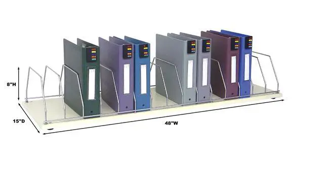 Alt view image 2 of 6 - Office File Organization Chart Holder & Accordion Binder Storage Rack | Capacity (48W X 15D) | Desktop File Sorter & Folder Organizers for Home & Office| Perfect Binder Rack & Storage Solution!