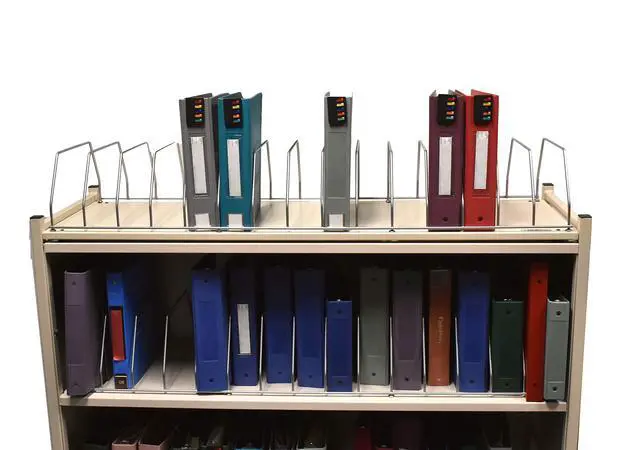 Alt view image 3 of 6 - Office File Organization Chart Holder & Accordion Binder Storage Rack | Capacity (48W X 15D) | Desktop File Sorter & Folder Organizers for Home & Office| Perfect Binder Rack & Storage Solution!