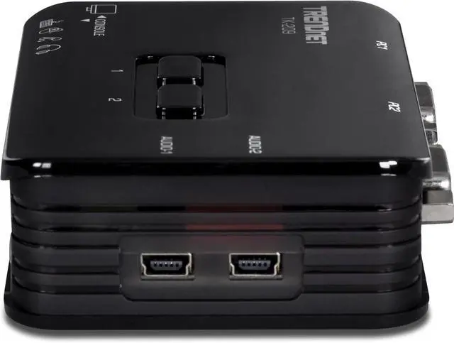 Alt view image 5 of 7 - TRENDnet 2-Port USB KVM Switch Kit with Audio, TK-209K, Control Up to 2 Computers, Windows, Linux, Mac OS Compliant, 2048 x 1536 VGA Resolution, NDAA & TAA Compliant, KVM Cables Included, Black