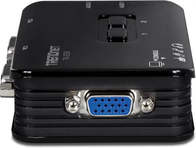 Alt view image 6 of 7 - TRENDnet 2-Port USB KVM Switch Kit with Audio, TK-209K, Control Up to 2 Computers, Windows, Linux, Mac OS Compliant, 2048 x 1536 VGA Resolution, NDAA & TAA Compliant, KVM Cables Included, Black