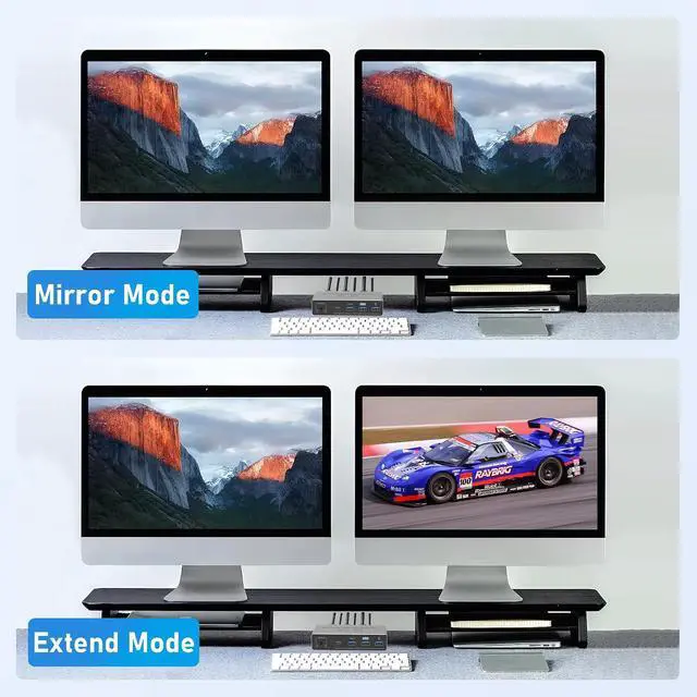 Alt view image 4 of 7 - Tendak HDMI KVM Switch 2 Monitors 2 Computers, 8K@60Hz KVM Switch with 4 USB 3.0 Ports Sharing Keyboard Mouse Printer Between 2 PCs, Support EDID/HDCP, with 2 USB Cables, Power Adapter & Controller