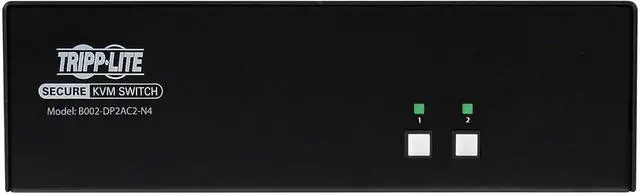 Alt view image 2 of 4 - Tripp Lite Secure KVM Switch 2-Port Dual-Head DisplayPort, US Government NIAP-Certified PP4.0 Security, Common Access Card (CAC) Port, 4K @ 30Hz Video, TAA Compliant, 3-Year Warranty (B002-DP2AC2-N4)