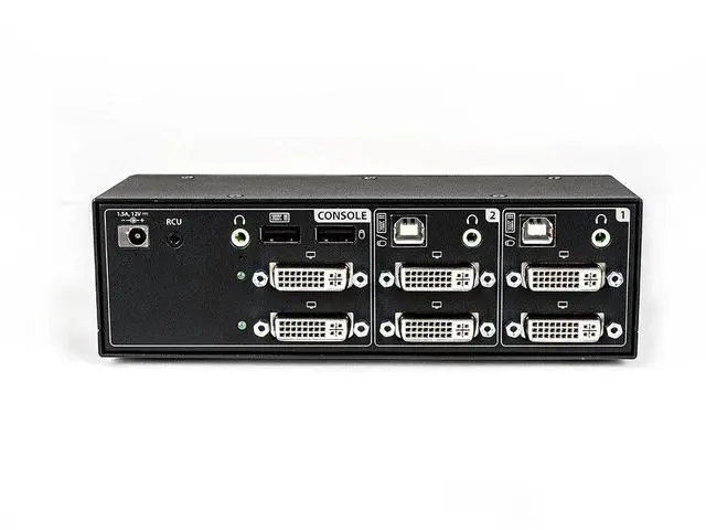 Alt view image 2 of 5 - Vertiv Cybex Secure 4K UHD KVM 2-Port DVI-I DualHead EAL4+ NIAP TAA Compliant (SC920-001)