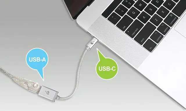 Alt view image 4 of 4 - IOGEAR 4 Port USB 2.0 Switch - Auto Printer Switch - USB-A to USB-C Adapter Kit - Manually or Auto Control - LEDs Indicate - Plug N Play - GUB431CA1KIT