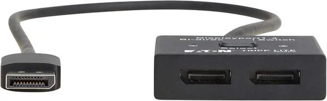 Alt view image 6 of 7 - Tripp Lite Series 8K DisplayPort Switch, 2x1 Bi-Directional DisplayPort Splitter, 2 in 1 Out, Push Button Switch, No Software Needed, HDR, HDCP Passthrough, 1-Year Warranty (B119-002-BDS-DP)