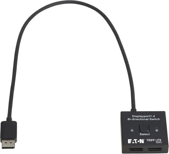 Alt view image 5 of 7 - Tripp Lite Series 8K DisplayPort Switch, 2x1 Bi-Directional DisplayPort Splitter, 2 in 1 Out, Push Button Switch, No Software Needed, HDR, HDCP Passthrough, 1-Year Warranty (B119-002-BDS-DP)