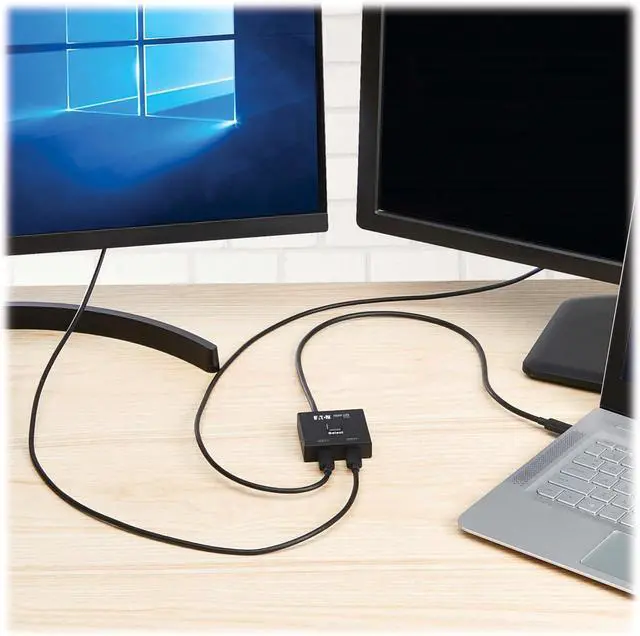 Alt view image 2 of 7 - Tripp Lite 2x1 Bi-Directional USB-C Switch, 10 Gbps Data Transfer, 8K@60Hz or 4K@120Hz Video, 100W PD Charging, USB 3.2 Gen 2, HDCP Passthrough, No Software Needed, 3-Year Warranty (U415-002-BDS)