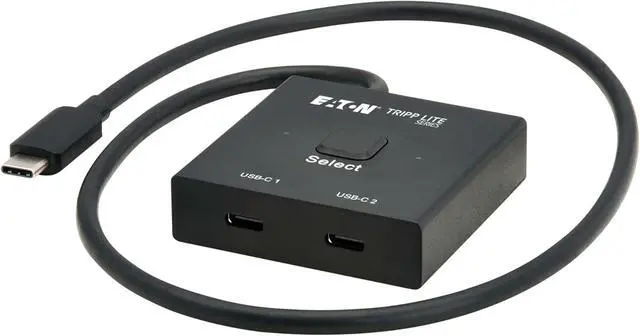 Alt view image 7 of 7 - Tripp Lite 2x1 Bi-Directional USB-C Switch, 10 Gbps Data Transfer, 8K@60Hz or 4K@120Hz Video, 100W PD Charging, USB 3.2 Gen 2, HDCP Passthrough, No Software Needed, 3-Year Warranty (U415-002-BDS)