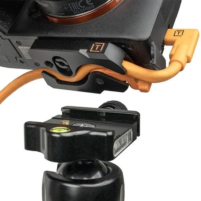 Alt view image 3 of 7 - Tether Tools TetherGuard LeverLock Plate Bundle with TetherPro USB-C to USB-C Cable