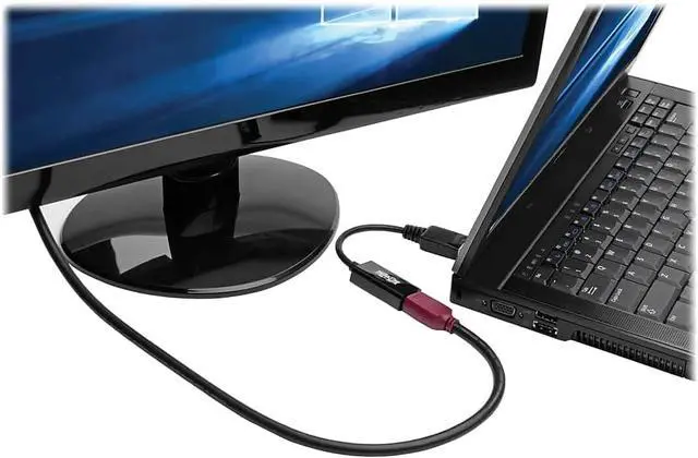 Alt view image 2 of 5 - Tripp Lite DisplayPort to HDMI Adapter Converter 4K @ 60Hz, Latching Connector, DP 1.2 to HDMI 2.0 M/F, DP to HDMI (P136-06N-H2V2LB)
