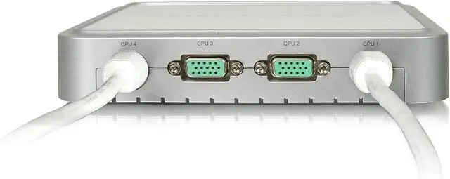 Alt view image 6 of 6 - IOGEAR 4-Port MiniView Micro VGA USB KVM Switch with Audio and Cables, GCS634U