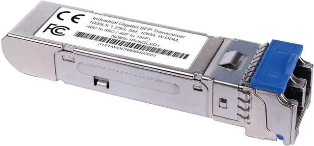 Main image of Tripp Lite Gigabit Industrial SFP Transceiver, Singlemode Fiber, 1000Base-LX, LC Duplex, DDM, Bi-Directional, 1.25 Gbps, Up to 6.2 Miles / 10 Km, 1-Year Warranty (N286I-1P25GLXD1)