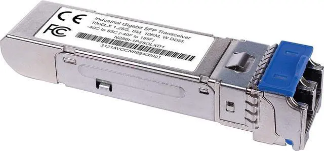 Alt view image 7 of 7 - Tripp Lite Gigabit Industrial SFP Transceiver, Singlemode Fiber, 1000Base-LX, LC Duplex, DDM, Bi-Directional, 1.25 Gbps, Up to 6.2 Miles / 10 Km, 1-Year Warranty (N286I-1P25GLXD1)