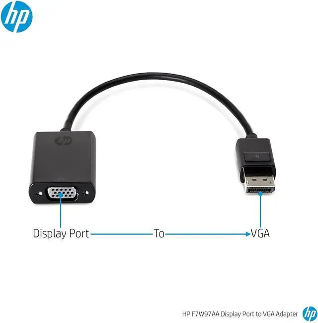 Alt view image 2 of 4 - HP Display Port to VGA Adapter (F7W97AA) 20cm