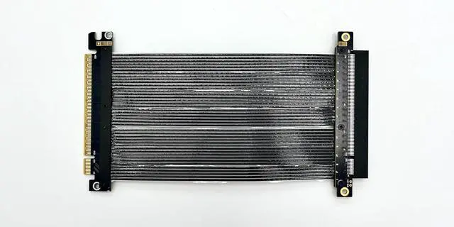 Alt view image 5 of 7 - JMT ADT-K33U PCIe 5.0 x16 Extension Cable 512Gbps High Speed Lossless Flexible GPU Riser for PC Cases Servers ITX Builds Computer RTX5090 (K33UF-BK,15cm)