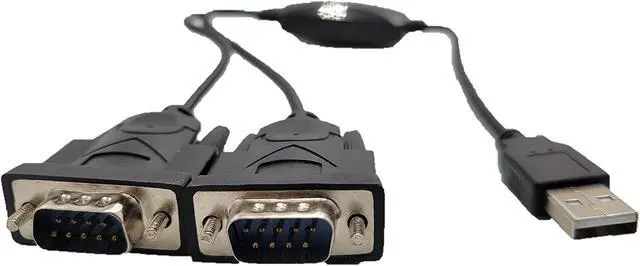 Alt view image 2 of 4 - Micro Connectors, Inc. Plug and Play USB to Dual Serial DB9 Adapter Windows 10 / Win 8/ 7/ XP/ Vista / Mac (E07-162)