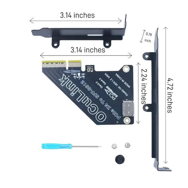 Alt view image 3 of 7 - PCIe 4.0 Oculink SFF-8611 4i Cable with PCIe to Oculink SFF-8612 Adapter Card