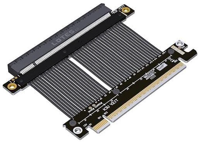 Main image of ADT-K33U PCIe 5.0 x16 Extension Cable 512Gbps High Speed Lossless Flexible GPU Riser for PC Cases Servers ITX Builds Computer RTX5090 (K33UF-BK,15cm)