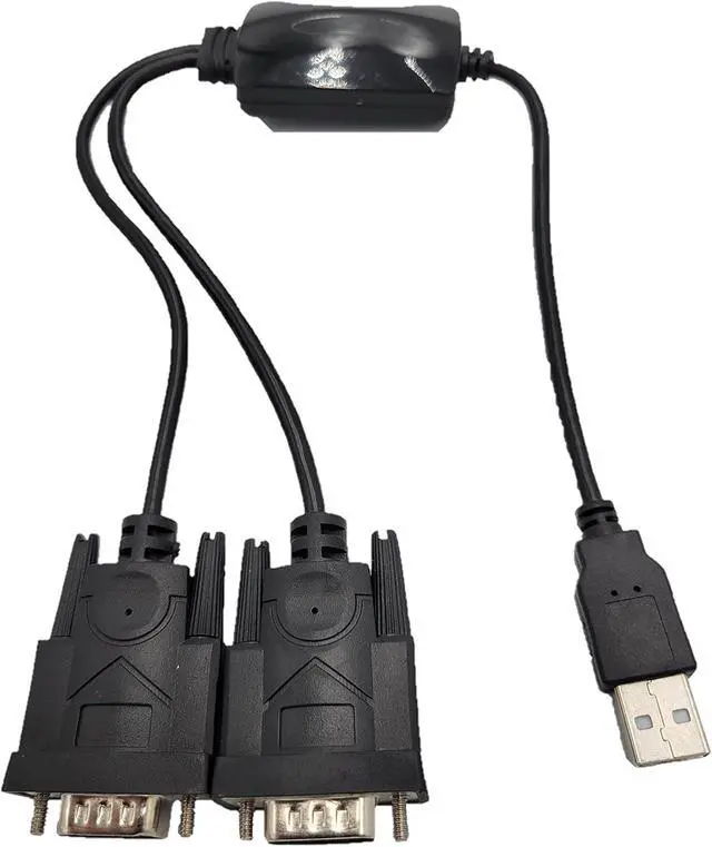 Alt view image 3 of 4 - Micro Connectors, Inc. Plug and Play USB to Dual Serial DB9 Adapter Windows 10 / Win 8/ 7/ XP/ Vista / Mac (E07-162)