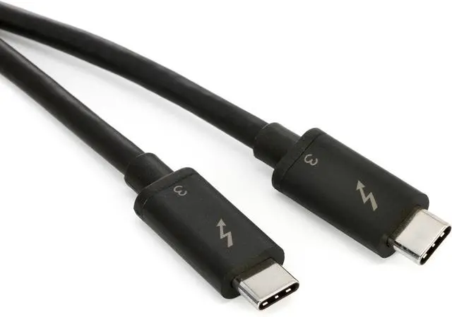 Main image of C2G USB Cable, USB C Cable, Thunderbolt 3 Cable, Black, 1.5 Feet (0.45 Meters), Cables to Go 28840