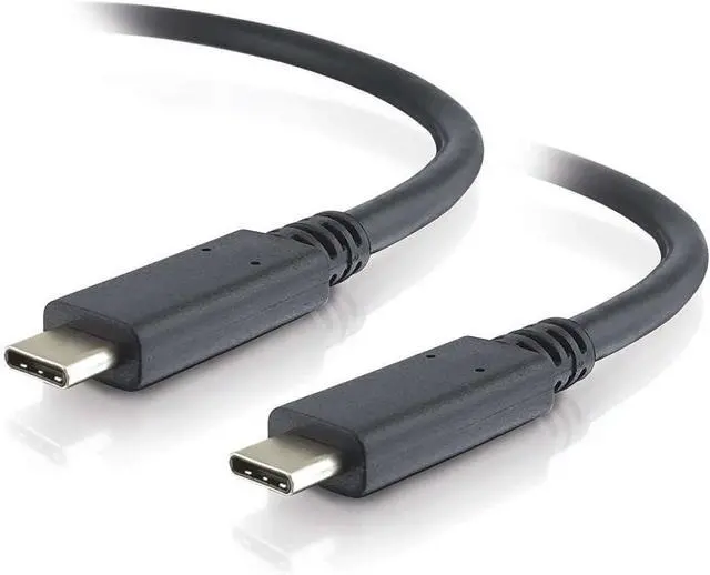 Alt view image 2 of 2 - C2G USB Cable, USB C Cable, Thunderbolt 3 Cable, Black, 1.5 Feet (0.45 Meters), Cables to Go 28840