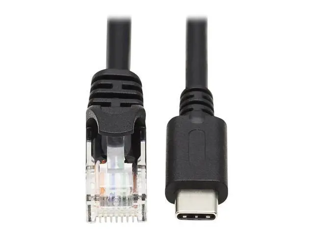 Alt view image 2 of 2 - Tripp Lite Eaton U209-006-RJ45XC USB-C to RJ45 Serial Rollover Cable, Compatible, 250 Kbps, 6 ft (1.8 m), Shielded PVC, Black, Cloud Care Pre-Configured Bundle Eligible (1 Pack)