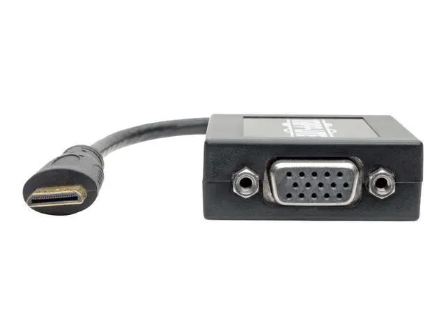 Alt view image 5 of 5 - Tripp Lite P131-06N-MINI Mini HDMI to VGA Adapter Converter 1080p, 6 in, Smartphone Tablet Ultrabook to Monitor/Projector, Plug & Play, Black (1 Pack)