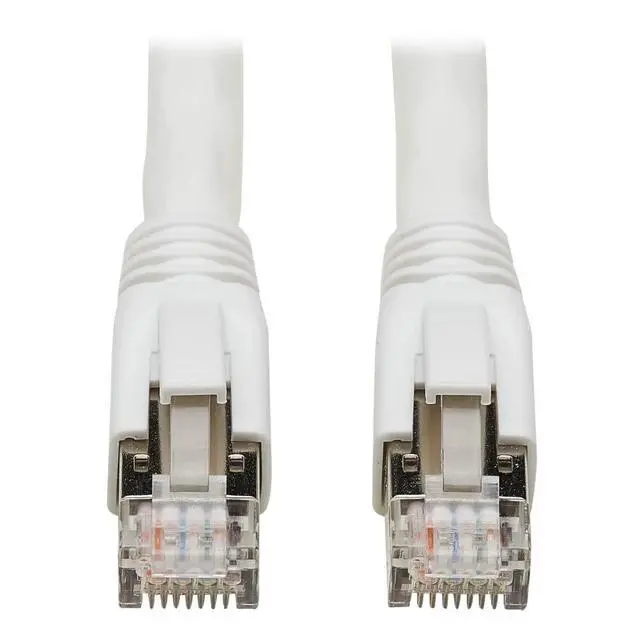 Main image of Tripp Lite Cat8 Snagless Ethernet Cable, 25G/40G Certified Network Patch Cable, 22 AWG S/FTP, PoE, White, 30 ft. (N272-030-WH)