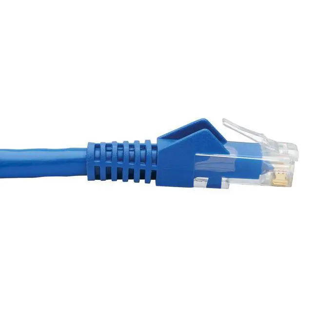 Alt view image 5 of 5 - Tripp Lite Cat6 Keystone Jack Cable Assembly, Unshielded Ethernet Extension Network Cable, PoE+, RJ45 M/F, 18 in, Blue (N237-F18N-WHSH)