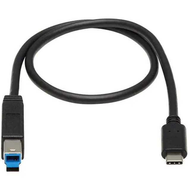 Main image of Tripp Lite by Eaton U422-20N-G2 USB-C to USB-B Printer 1.67 ft (20 in) Cable, 10 Gbps USB 3.1 Gen 2 Data & Charging, Reversible, Black, Cloud Care Pre-Configured Bundle Eligible (10 Pack)