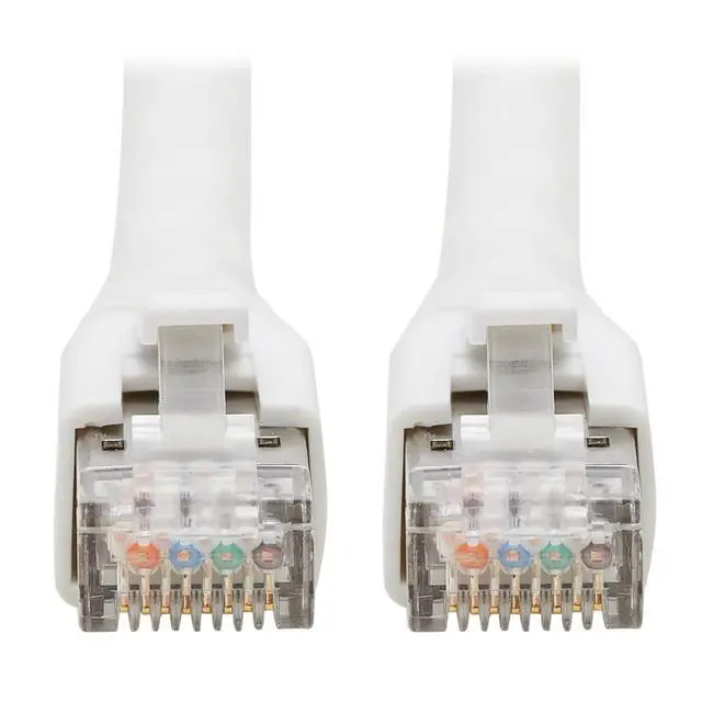 Alt view image 3 of 4 - Tripp Lite Cat8 Snagless Ethernet Cable, 25G/40G Certified Network Patch Cable, 22 AWG S/FTP, PoE, White, 30 ft. (N272-030-WH)