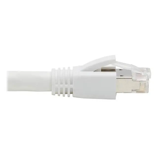 Alt view image 4 of 4 - Tripp Lite Cat8 Snagless Ethernet Cable, 25G/40G Certified Network Patch Cable, 22 AWG S/FTP, PoE, White, 30 ft. (N272-030-WH)