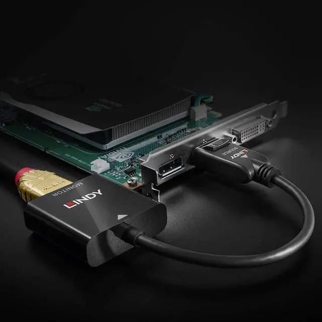 Alt view image 2 of 2 - LINDY DisplayPort 1.2 to HDMI 2.0 18G Active Converter
