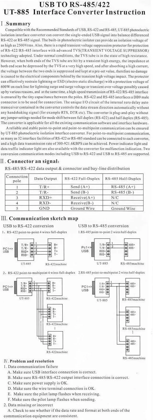 Main image of Gearmo® USB to RS485/422 Terminal Block FTDI FT232RL with Windows 10 Support