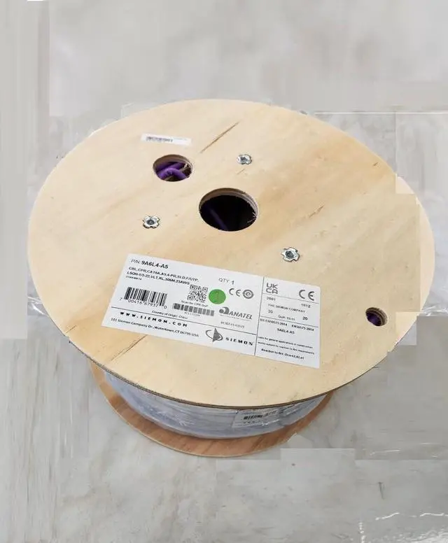 Main image of Siemon Cat6A F/UTP Network Cable, 305m/1000ft, LSOH Violet Jacket, 23 AWG, PoE Compatible
