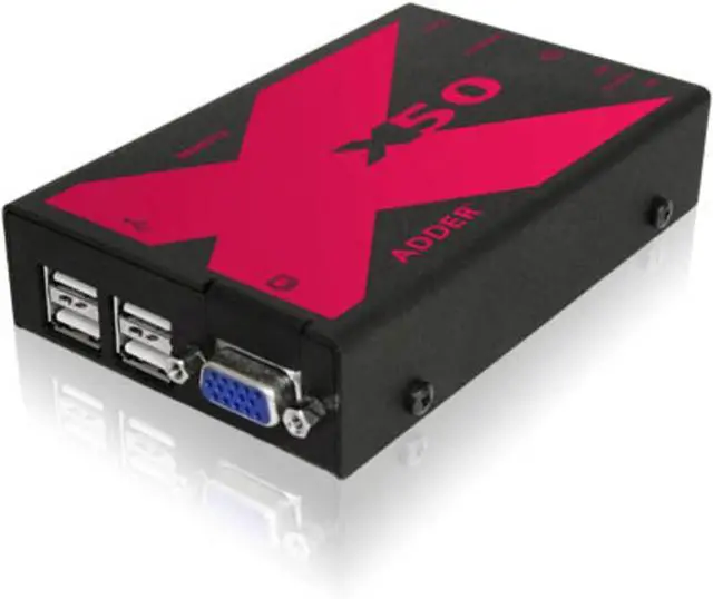 Main image of Adder X50-US Small Form Factor VGA and USB Extender; 1920x1200 x 60Hz at Distances up to 150 feet; Single Version; 100-240VAC, 10W; 50-60Hz
