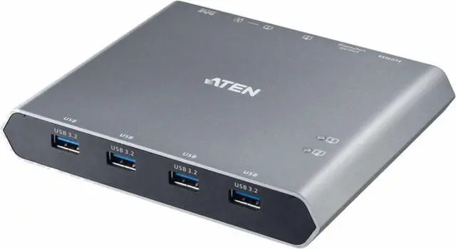 Main image of ATEN - US3311 2-Port 4K DisplayPort USB-C KVM Dock Switch with Power Pass-Through - 2 Computer(s) - 1 Local