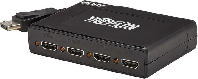 Alt view image 2 of 7 - Tripp Lite DisplayPort to HDMI Adatper, 4 Monitor Display Splitter, 4K@60Hz, DP to 4X HDMI - Extend, Mirror, & Video Wall - DisplayPort MST 4-Port Hub, Plug-and-Play, 3-Year Warranty (B156-004-HD-V3)