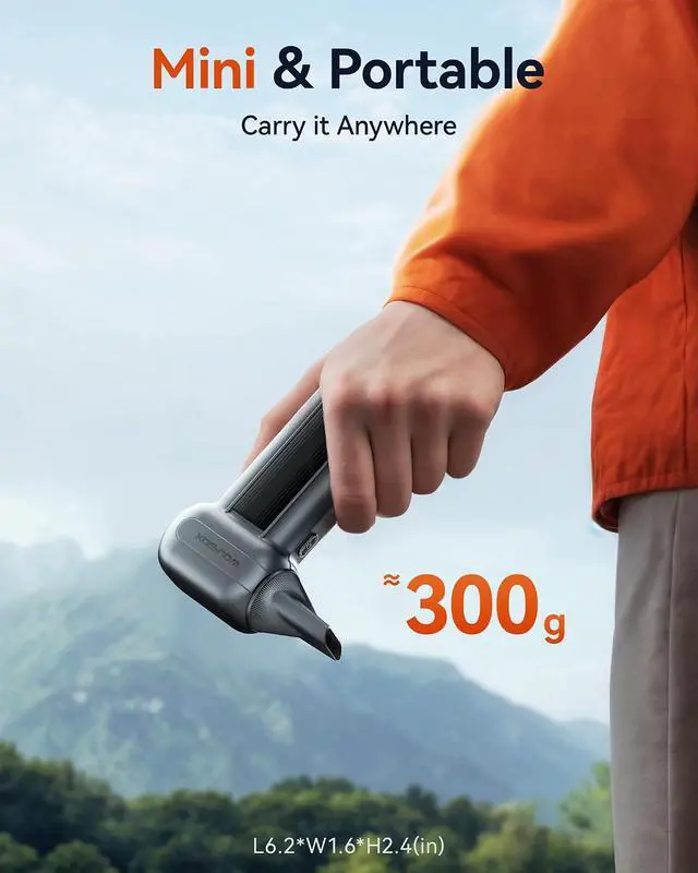 Alt view image 6 of 7 - WOLFBOX MF100 Electric Air Duster-150000RPM Super Power Cordless Air Duster, Rechargeable Brushless Motor Durable Blower, 3-Gear Adjustable Dust Blower for Computer, Keyboard, Outdoor, House and Car