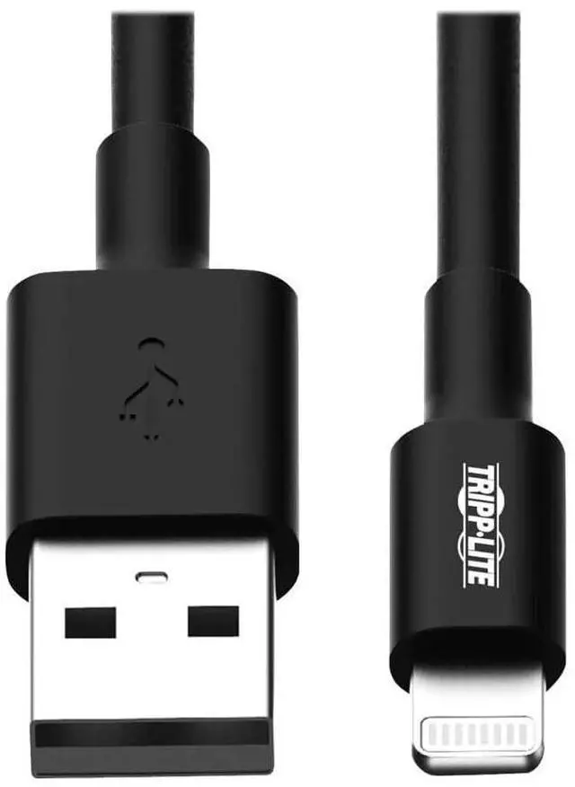 Alt view image 2 of 5 - Tripp Lite M100-003-BK USB-A to Lightning Cable, MFi Certified Sync & Charge for iPhone/iPad/iPod, 3 ft (0.9 m), Black Apple Charger Cord, Cloud Care Pre-Configured Bundle Eligible (10 Pack)