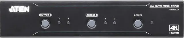 Alt view image 2 of 7 - Aten VM0202H 2x2 4K HDMI Matrix Switch | ATEN UK | #1 KVM Market Leader