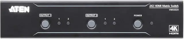 Alt view image 6 of 7 - Aten VM0202H 2x2 4K HDMI Matrix Switch | ATEN UK | #1 KVM Market Leader
