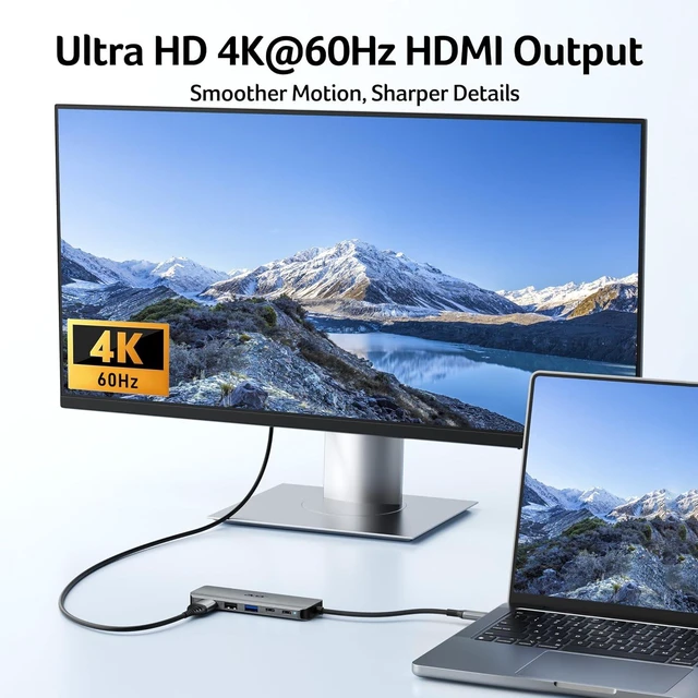 Alt view image 3 of 7 - acer 5-in-1 USBC to HDMI Adapter Bundle with 4-in-1 10Gbps USB C Hub