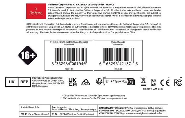 Alt view image 7 of 7 - Thrustmaster T-LCM - Loadcell Pedal Set for PS5 / PS4 / Xbox Series X|S/Xbox One/PC