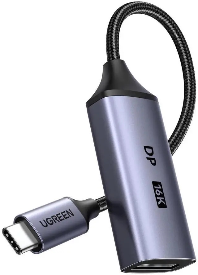 Main image of UGREEN 16K@60Hz USB C to DisplayPort 2.1 Adapter 8K@120Hz 48-bit Color Depth 80Gbps Thunderbolt 5/4 to Display Port Compatible with iPhone 17 ProMax, MacBook Pro/Air/Mini, iPad, Galaxy, Steam Deck