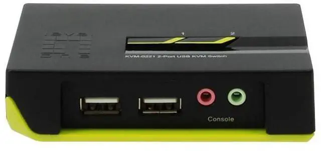Alt view image 5 of 5 - Level One 2-Port 2*USB KVM with Audio Bl, KVM-0221