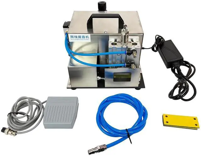 Alt view image 3 of 7 - INTSUPERMAI Cable Straightener Machine, Network Cable Straightening Machine Compact Desktop Pneumatic Tool with Foot Pedal for Network Cable Untwisting & Wire Prep 110V